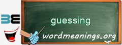 WordMeaning blackboard for guessing